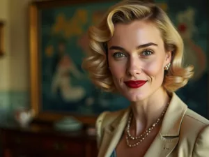 Kate Winslet as Lee Miller in vintage-inspired attire.