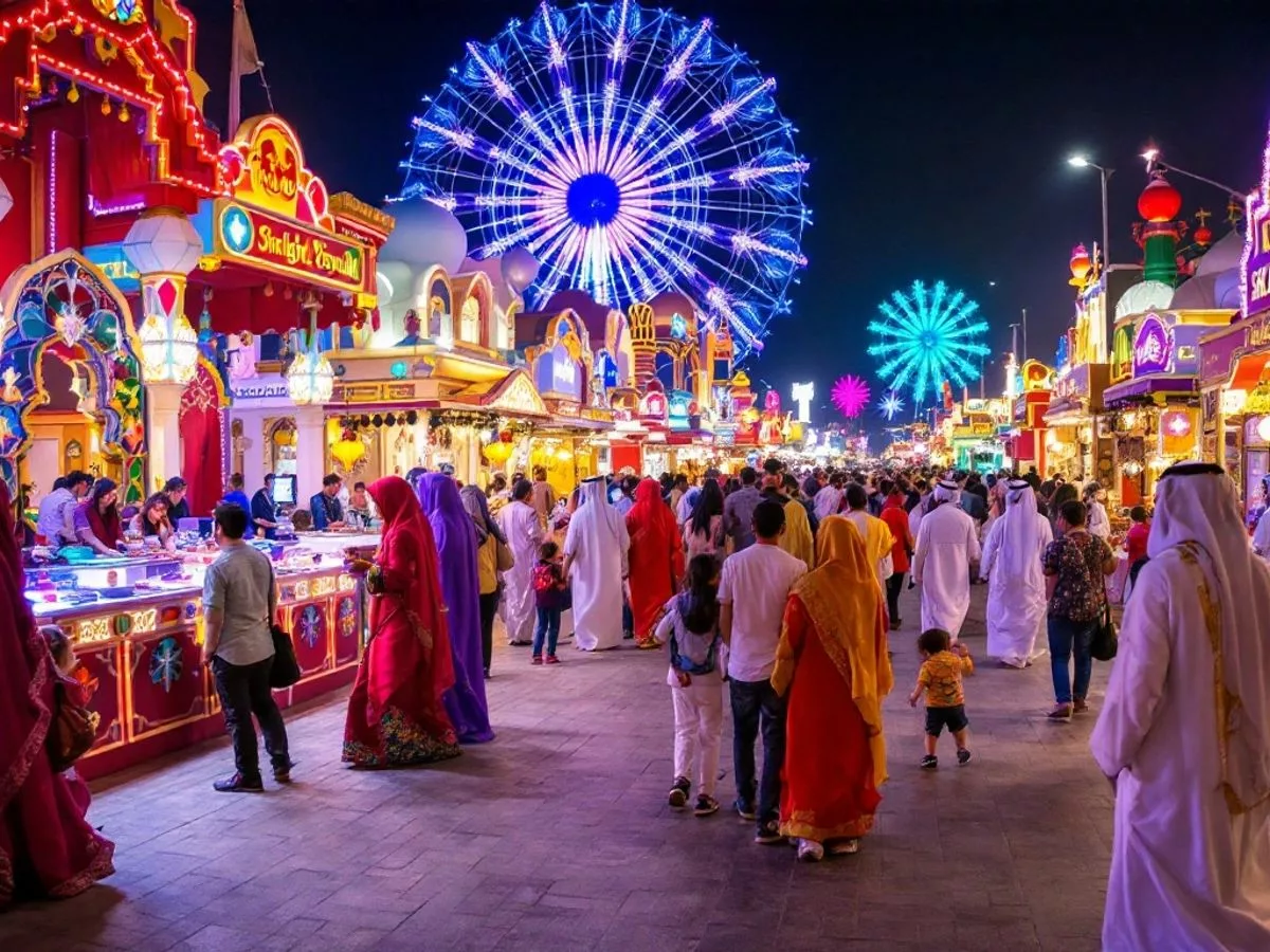 Colorful costumes and lively performances at Sheikh Zayed Festival.