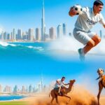 Athletes diverse sports activities in Dubai's vibrant landscape.