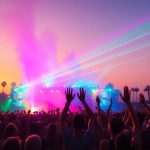 Festival crowd at outdoor music concert