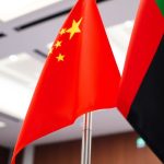 Chinese and Emirati flags together at forum