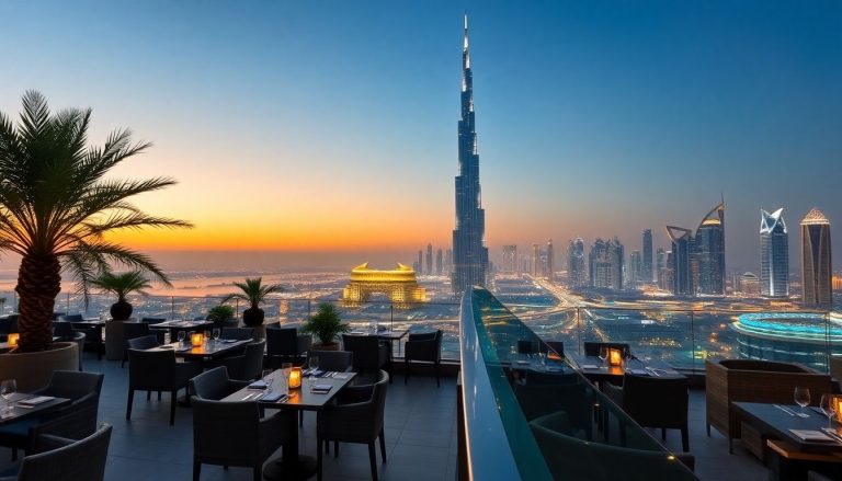 Rooftop dining, Burj Khalifa views