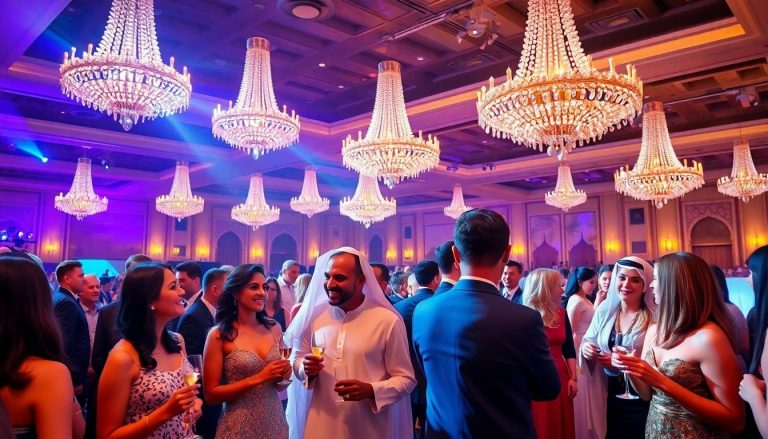 UAE celebrity gala, dazzling lights, glamorous attendees