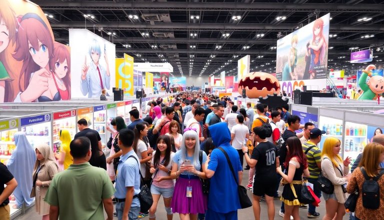 Diverse fans enjoying pop culture event in Dubai