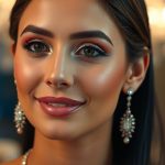 Glamorous UAE influencer with makeup