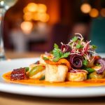 Elegant dining experience with gourmet food.