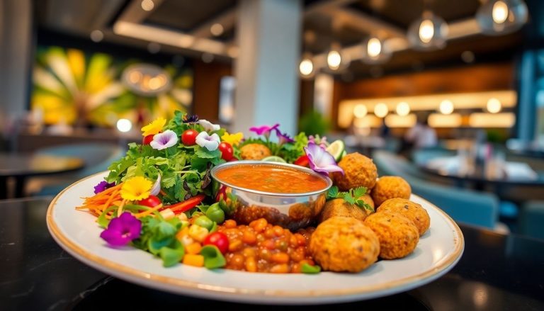 Delicious vegan dishes from Dubai restaurants.