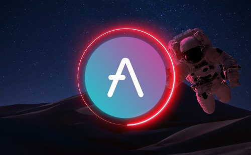 Aave Cryptocurrency. Aave coin growth chart on the exchange, chart