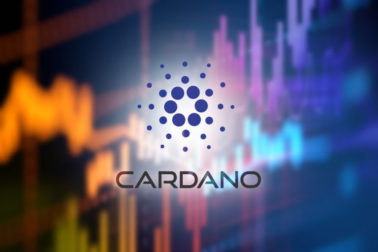 Vibrant,Blurred,Stock,Chart,With,Crypto,Payment,Asset,Cardano,Ada